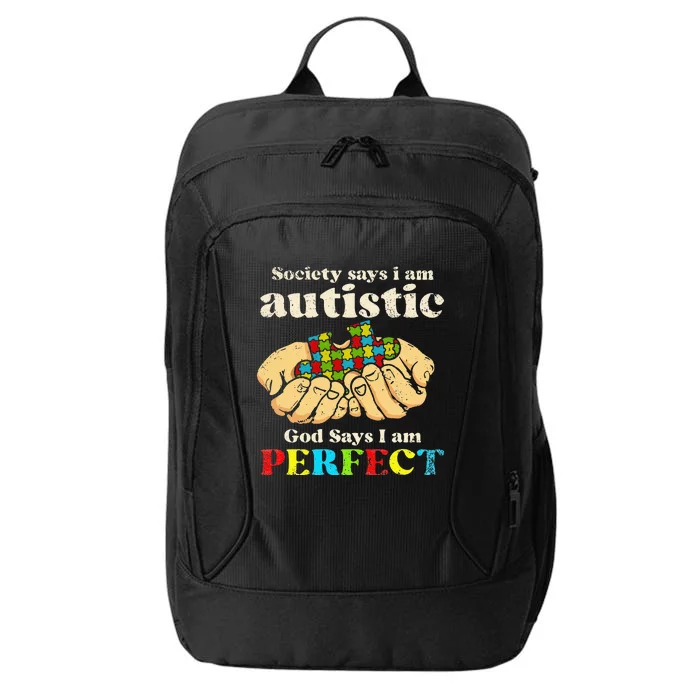 Society Says I'm Autistic Autism Awareness City Backpack