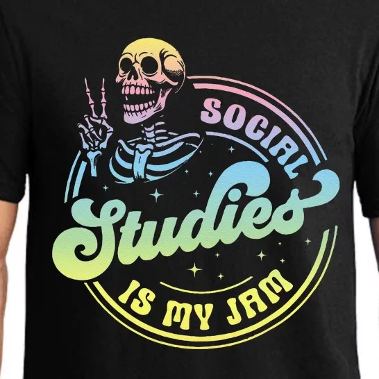 Social Studies Is My Jam Skeleton History Teacher Costume Pajama Set