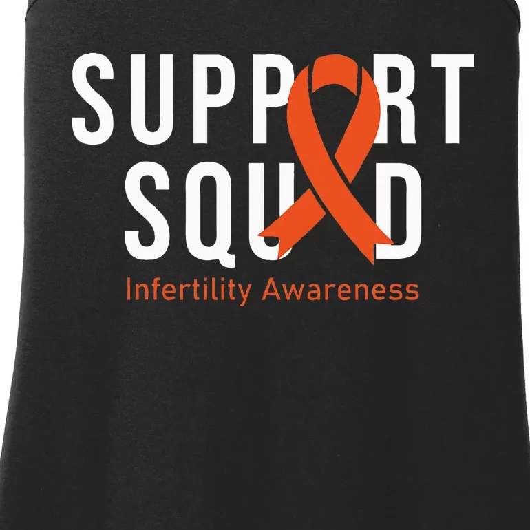 Support Squad Infertility Awareness Orange Ribbon Month Ladies Essential Tank