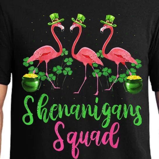 Shenanigan Squad Irish Flamingo Leprechaun St Patrick's Day Pajama Set