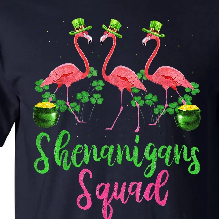 Shenanigan Squad Irish Flamingo Leprechaun St Patrick's Day Tall T-Shirt