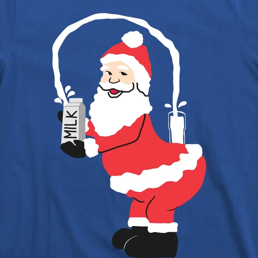 Sexy Santa Internet Great Gift Santa Squirting Milk Design T-Shirt