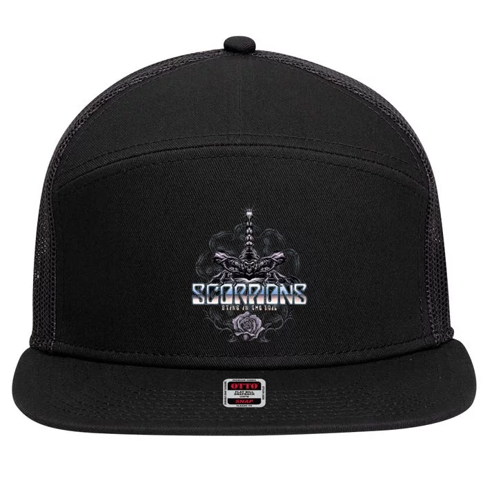 Scorpions Sting In The Tail 7 Panel Mesh Trucker Snapback Hat