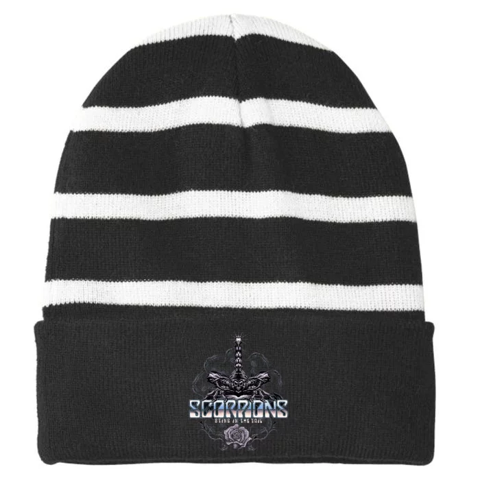 Scorpions Sting In The Tail Striped Beanie with Solid Band