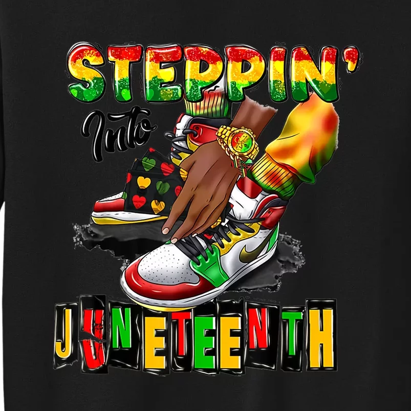 Shoes Steppin' Into Juneteenth Like My Ancestors Sweatshirt