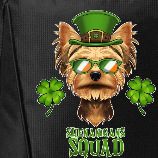 Shenanigans Squad I St Patricks Day Yorkshire Terrier Cool Gift City Backpack