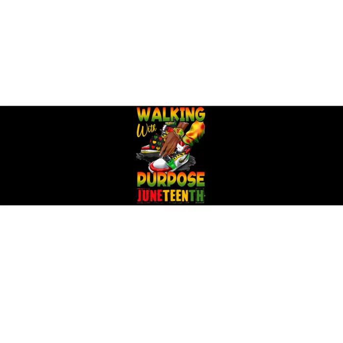 Shoes Steppin' Into Juneteenth Walking With Purpose Bumper Sticker