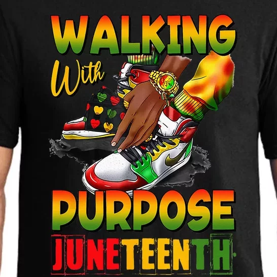 Shoes Steppin' Into Juneteenth Walking With Purpose Pajama Set