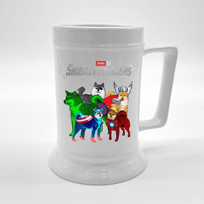 Shibainuvengers Shiba Inu Dog Mothers Day Front & Back Beer Stein