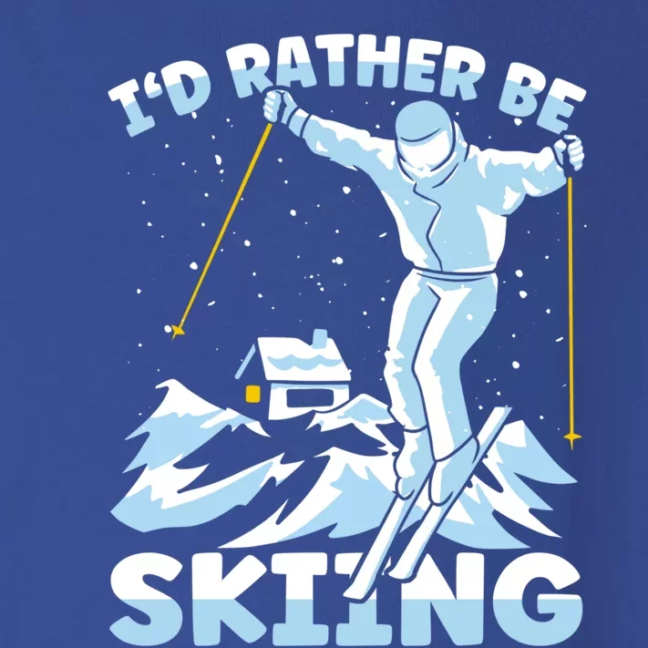 Skier Ski Id Rather Be Skiing Cute Gift Toddler Long Sleeve Shirt