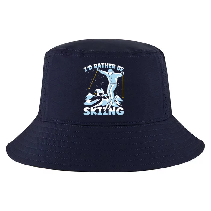 Skier Ski Id Rather Be Skiing Cute Gift Cool Comfort Performance Bucket Hat