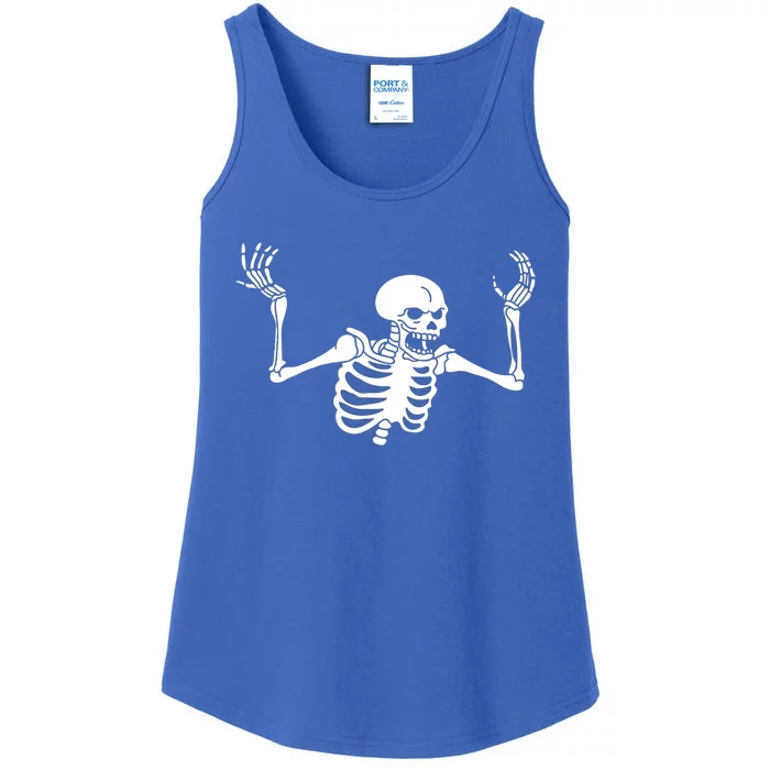 Spooking Spooktober Intensifies Skeleton Spooky Meme Gift Ladies Essential Tank