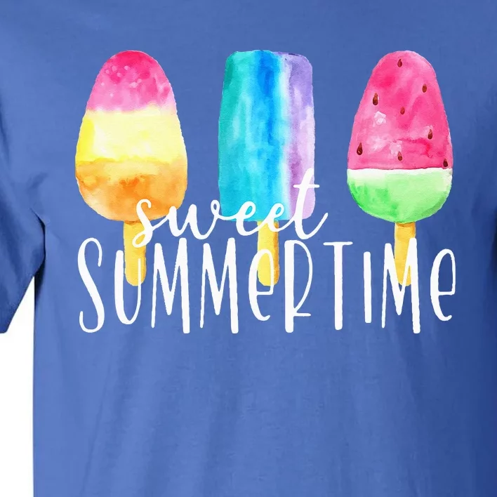 Sweet Summertime Ice Cream Family Vacation Popsicle Beach Tall T-Shirt