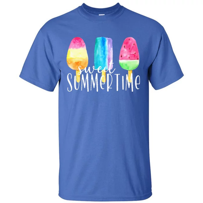 Sweet Summertime Ice Cream Family Vacation Popsicle Beach Tall T-Shirt