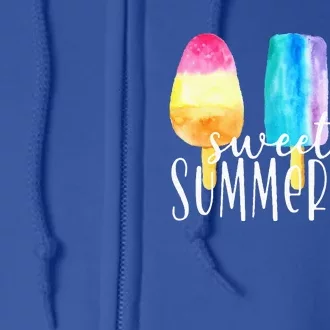 Sweet Summertime Ice Cream Family Vacation Popsicle Beach Full Zip Hoodie