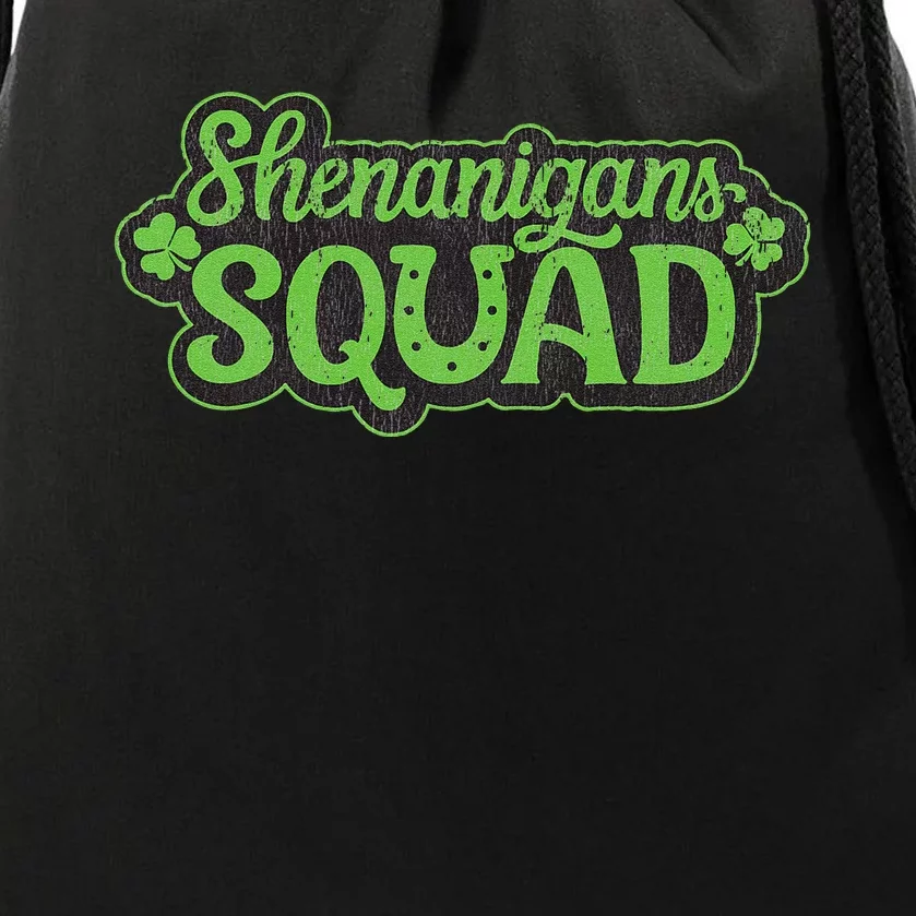 Shenanigans Squad Irish Funny Saint Patricks Day Drawstring Bag