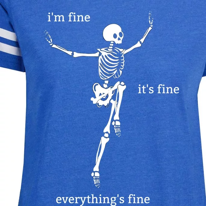 Sassy Skeleton: Im Fine Enza Ladies Jersey Football T-Shirt