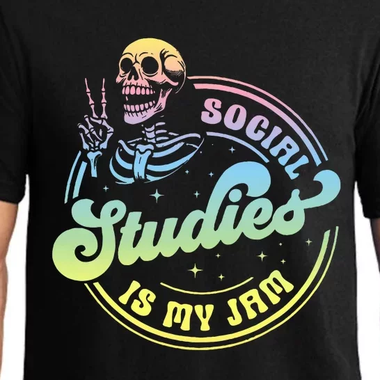 Social Studies Is My Jam Skeleton History Teacher Costume Pajama Set