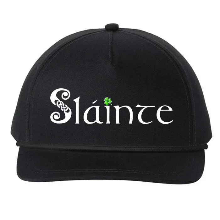 Slainte, Sláinte Irish Cheers, Health, St Patrick's Day Snapback Five-Panel Rope Hat