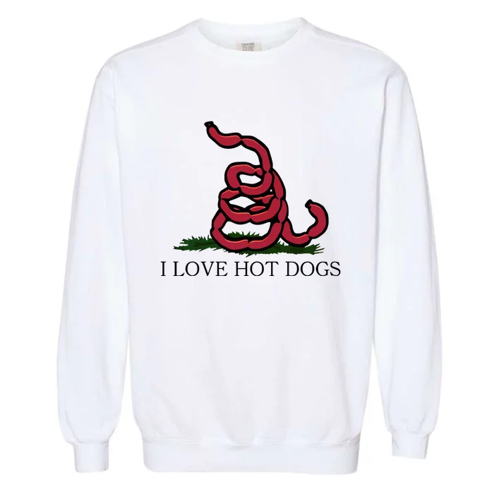 Shithead Steve I Love Hot Dogs Garment-Dyed Sweatshirt