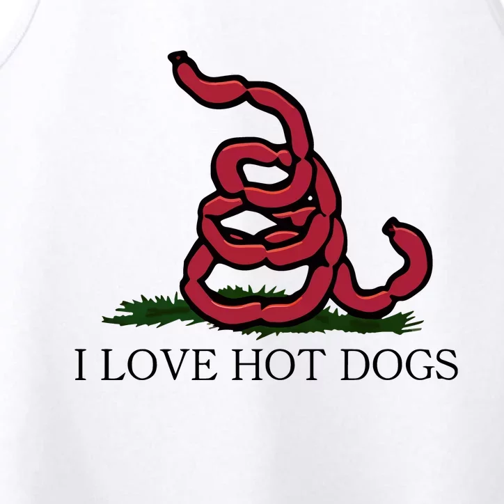 Shithead Steve I Love Hot Dogs Performance Tank