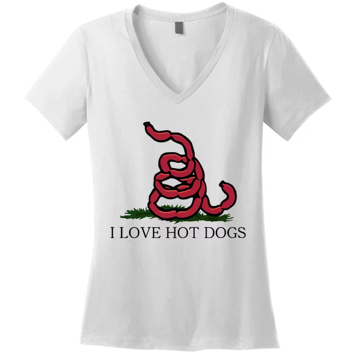 Shithead Steve I Love Hot Dogs Women's V-Neck T-Shirt