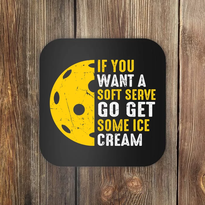 Soft Serve Ice Cream Paddleball Sports Pickleball Player Coaster