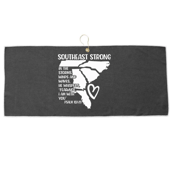 Southeast Strong In The Storms Winds And Waves He Whispers Large Microfiber Waffle Golf Towel