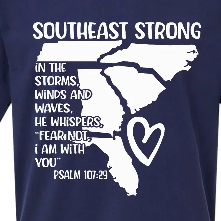 Southeast Strong In The Storms Winds And Waves He Whispers Sueded Cloud Jersey T-Shirt