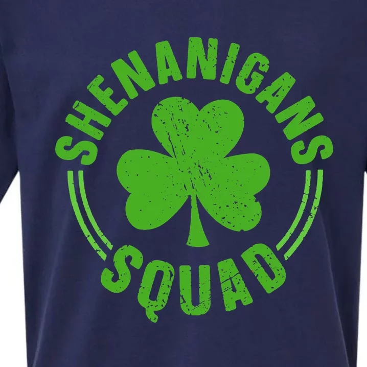 Shenanigans Squad Irish Funny Saint Patricks Day Sueded Cloud Jersey T-Shirt