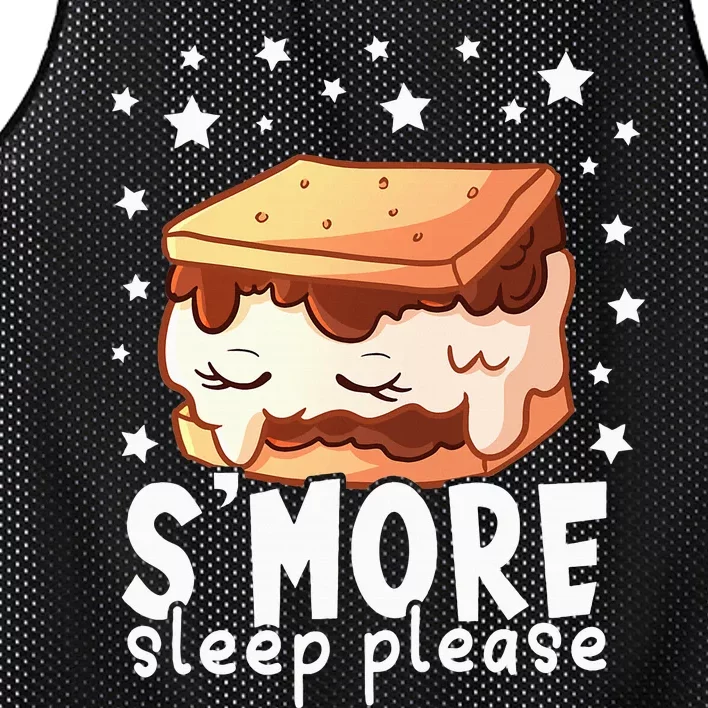 Smore Sleep I Marshmallow Pajamas Forcamping Mesh Reversible Basketball Jersey Tank