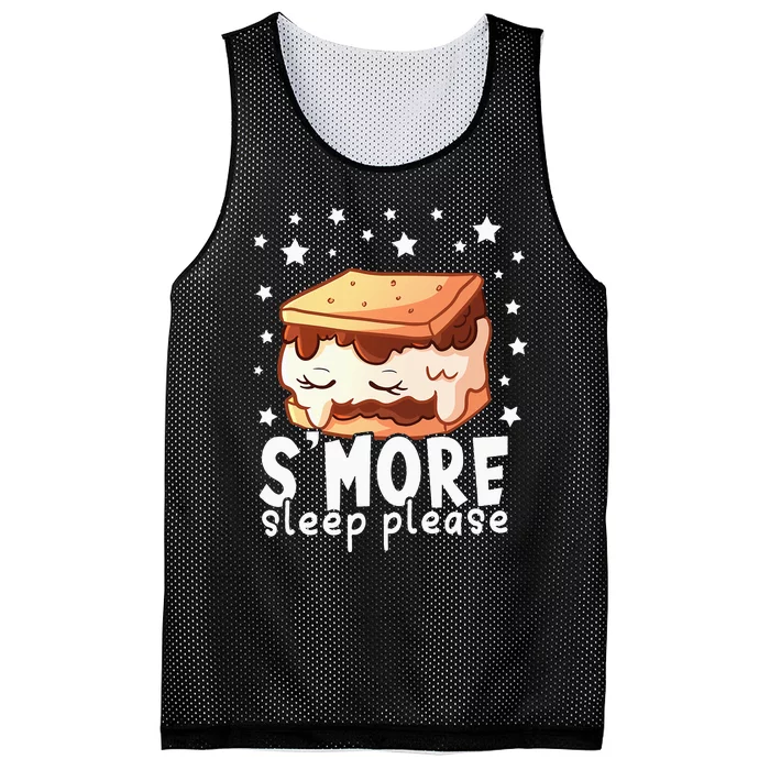 Smore Sleep I Marshmallow Pajamas Forcamping Mesh Reversible Basketball Jersey Tank