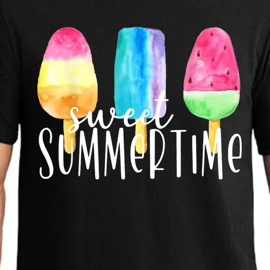 Sweet Summertime Ice Cream Family Vacation Popsicle Beach Pajama Set