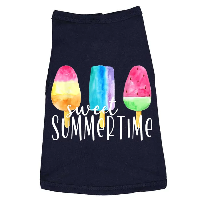 Sweet Summertime Ice Cream Family Vacation Popsicle Beach Doggie Tank