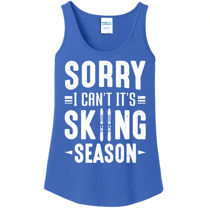 Skiier Sorry I Cant It Is Skiing Season Winter Ski Gift Ladies Essential Tank