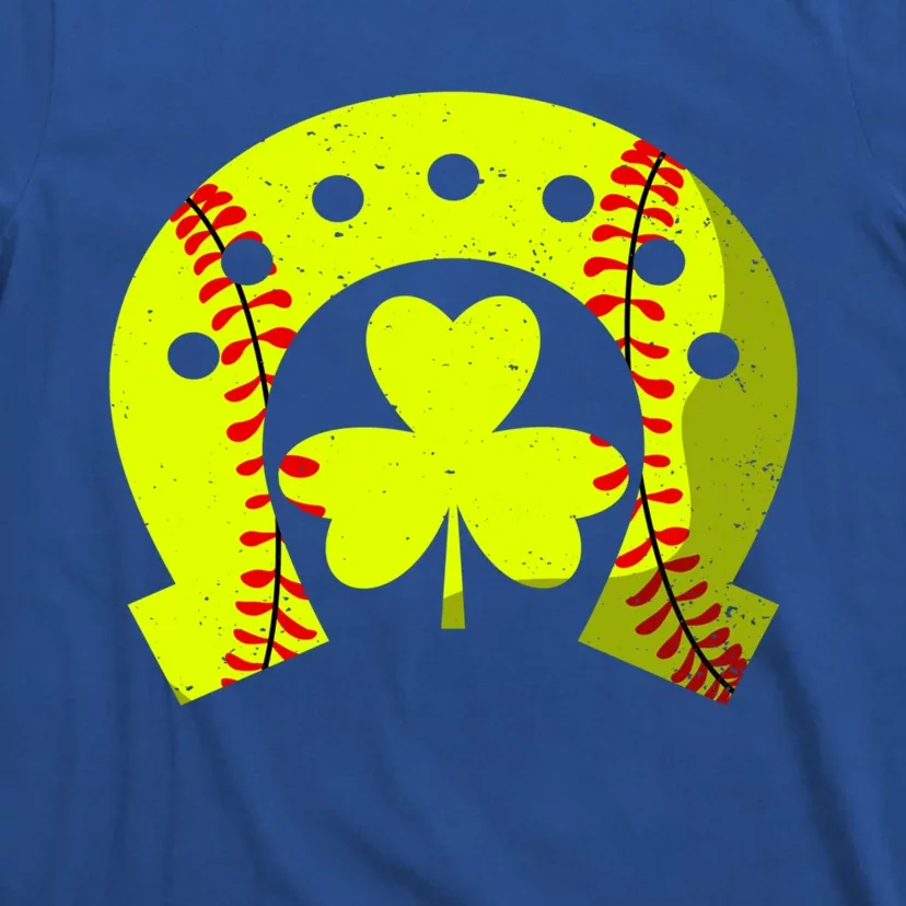 Shamrock Softball Irish Saint Patricks Day Paddys Baseball Gift T-Shirt