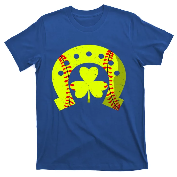 Shamrock Softball Irish Saint Patricks Day Paddys Baseball Gift T-Shirt