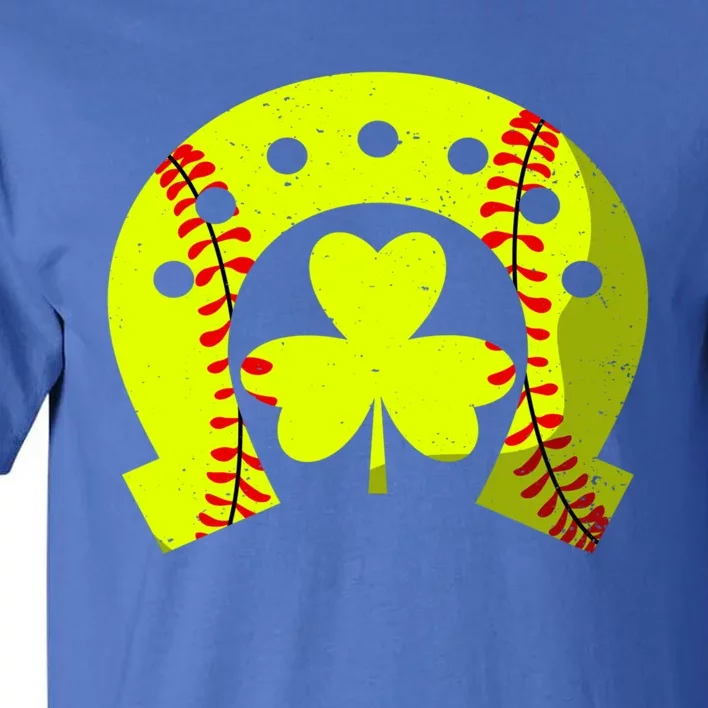 Shamrock Softball Irish Saint Patricks Day Paddys Baseball Gift Tall T-Shirt