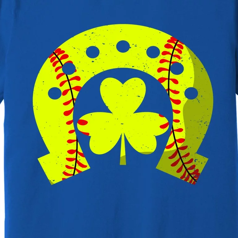 Shamrock Softball Irish Saint Patricks Day Paddys Baseball Gift Premium T-Shirt