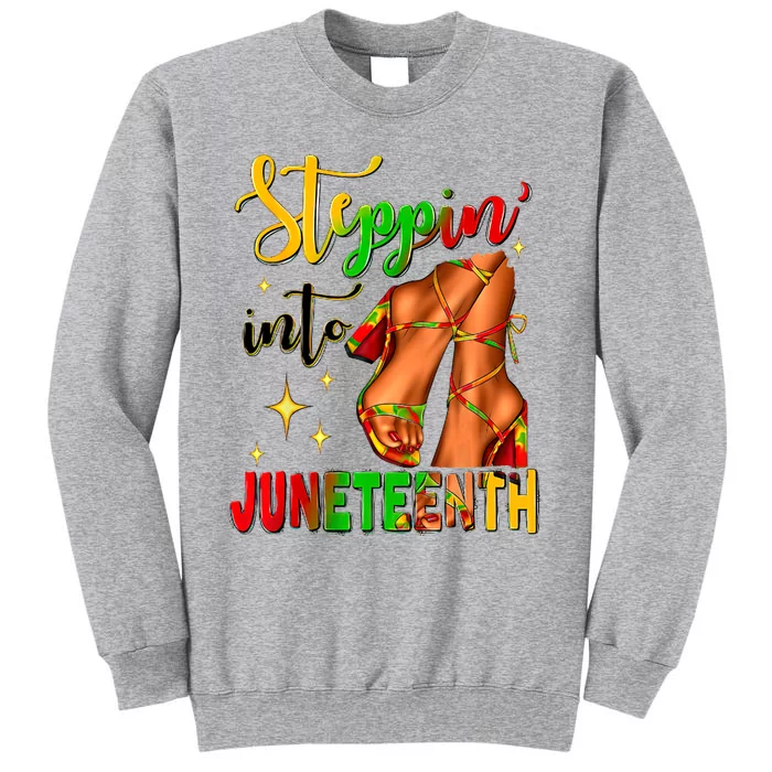 Shoes Steppin' Into Juneteenth Like My Ancestors Sweatshirt