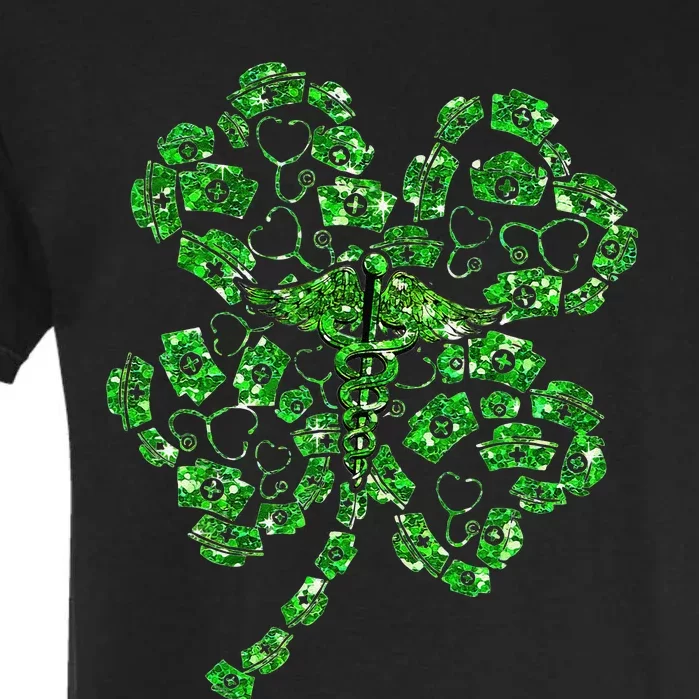 Shamrock Stethoscope Irish Nurse St Patricks Day Lucky Garment-Dyed Heavyweight T-Shirt