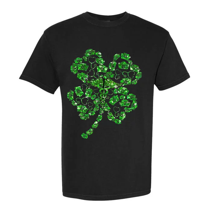 Shamrock Stethoscope Irish Nurse St Patricks Day Lucky Garment-Dyed Heavyweight T-Shirt