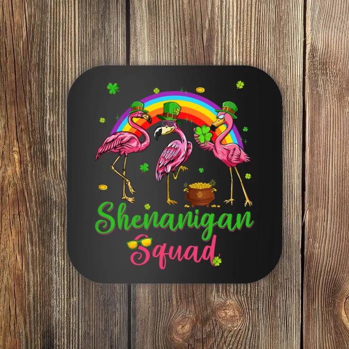 Shenanigan Squad Irish Flamingo Leprechaun St Patrick's Day Coaster