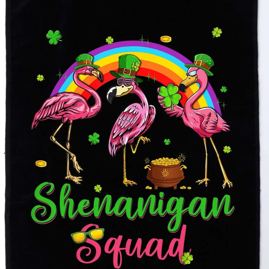 Shenanigan Squad Irish Flamingo Leprechaun St Patrick's Day Platinum Collection Golf Towel