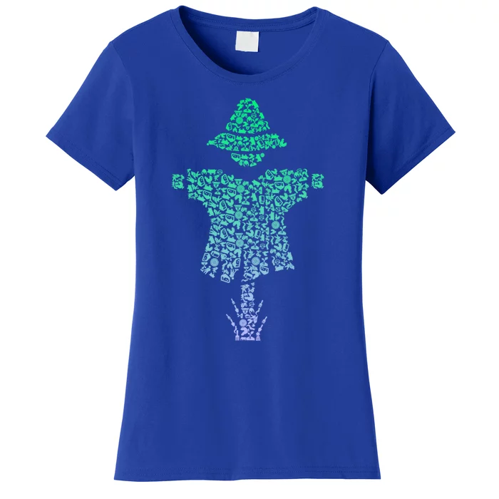 Scarecrow Silhouette Icon Farmer Gift Farming Cute Gift Women's T-Shirt