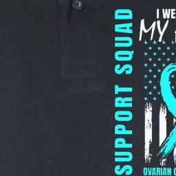 Support Squad I Wear Teal For My Friend Ovarian Cancer Flag Softstyle Adult Sport Polo