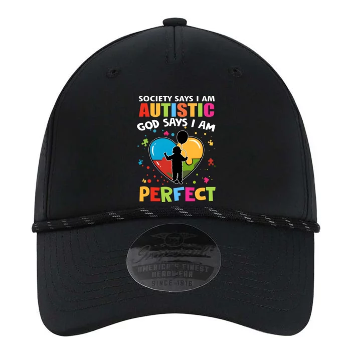 Society Says I Am Autistic God Says I Am Perfect Vintage Performance The Dyno Cap