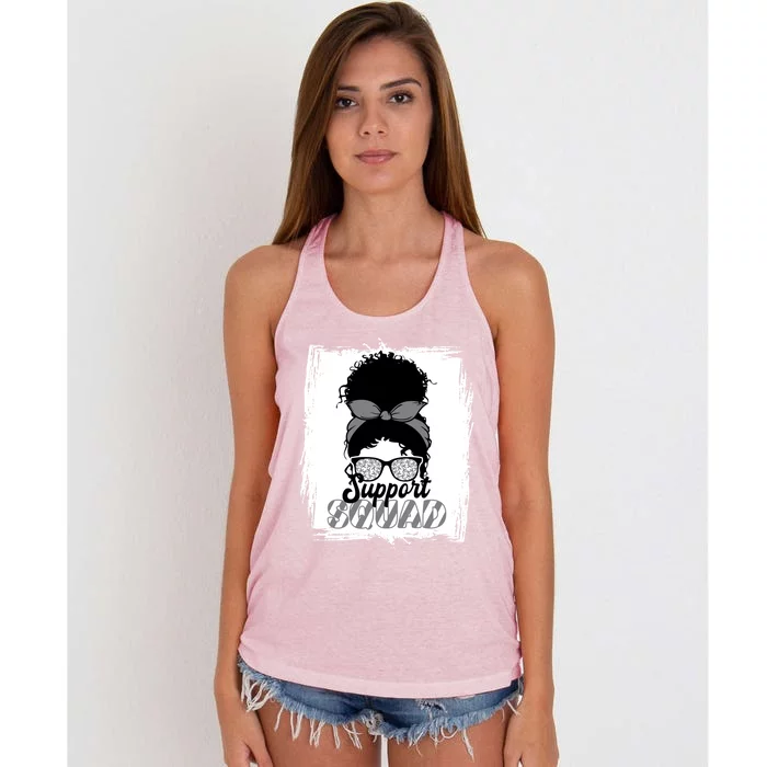 Support Squad I Facial Muscles Paralysis I Bells Palsy Gift Women's Knotted Racerback Tank