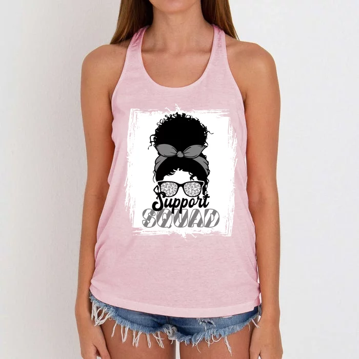 Support Squad I Facial Muscles Paralysis I Bells Palsy Gift Women's Knotted Racerback Tank