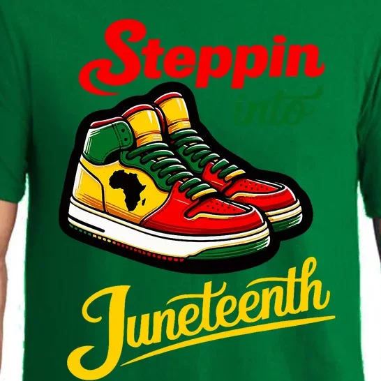 Shoes Steppin Into Juneteenth African American Pajama Set